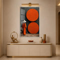 Crimson Circle Muse with silver frame