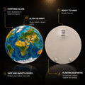 Vivid Earth Globe — tempered glass, ultra HD print, ready to hang