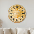 Golden Abstract Roman with gold frame