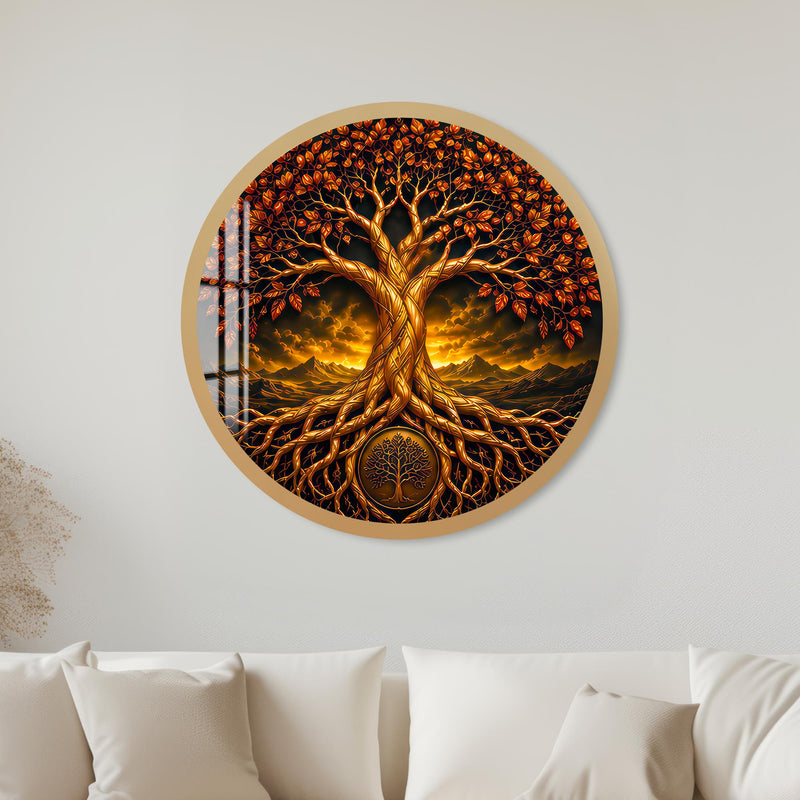 Golden Tree of Life with gold frame