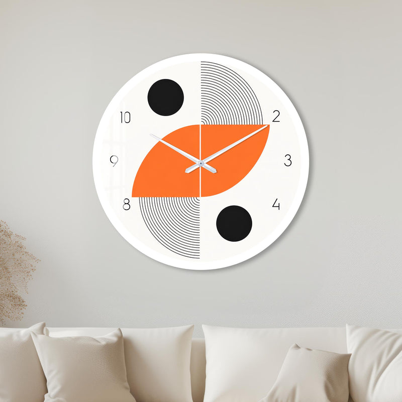 Orange Orbit Shapes with white frame