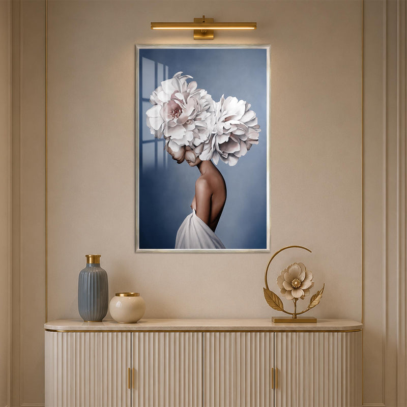 Floral Reverie with silver frame
