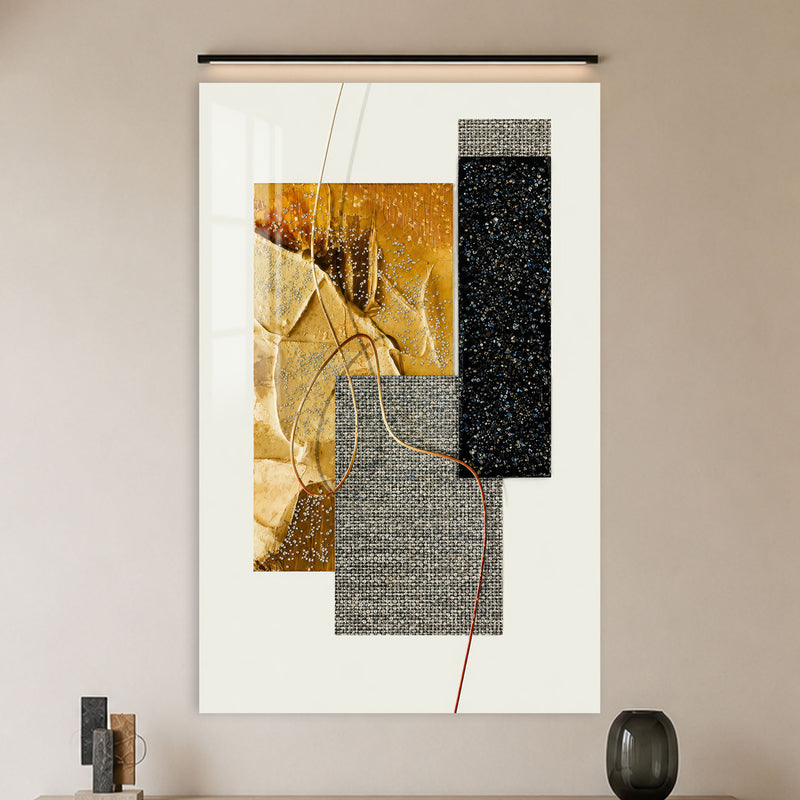 Gilded Geometry in a modern room