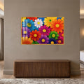 Dotted Floral Kaleidoscope with gold frame