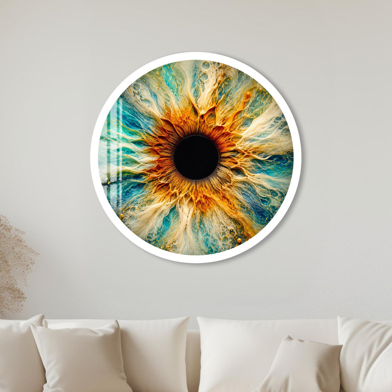 Solar Iris Burst with white frame