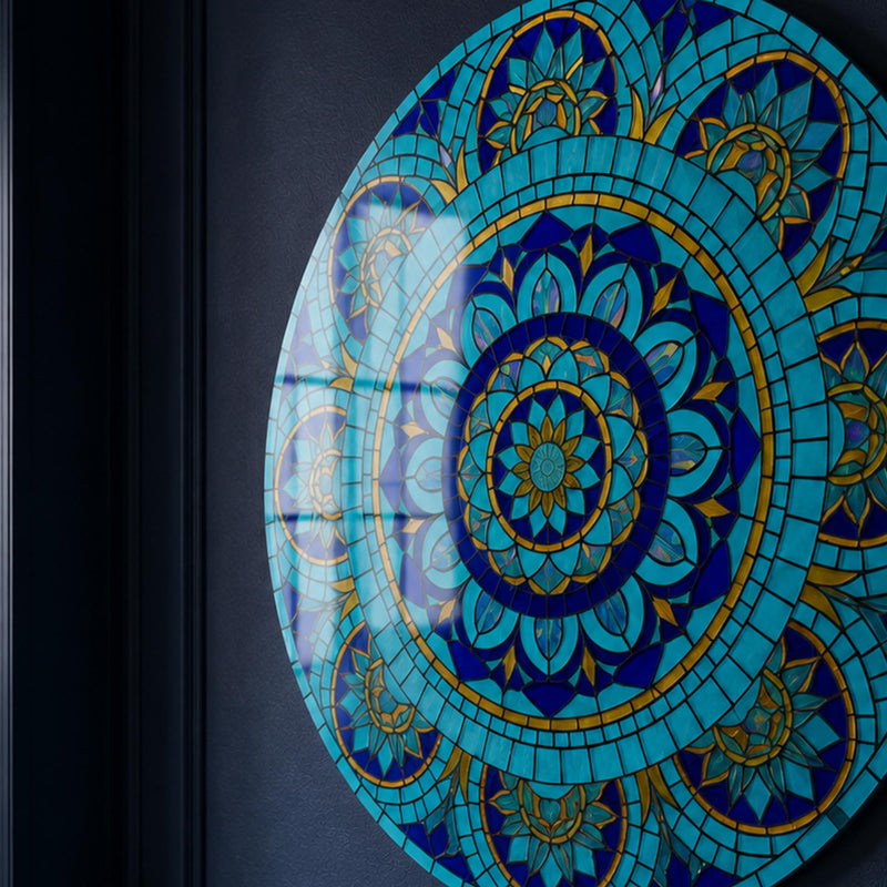 Turquoise Mosaic Mandala III lifestyle view