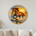 Sunset Stallion with gold frame