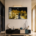 Artronauts Glass Print 18x12 cm | 7.1"x4.7" / Black Venice Under Moonlight Glass Wall Art