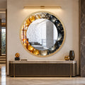 Amber Eclipse Bubbles with gold frame