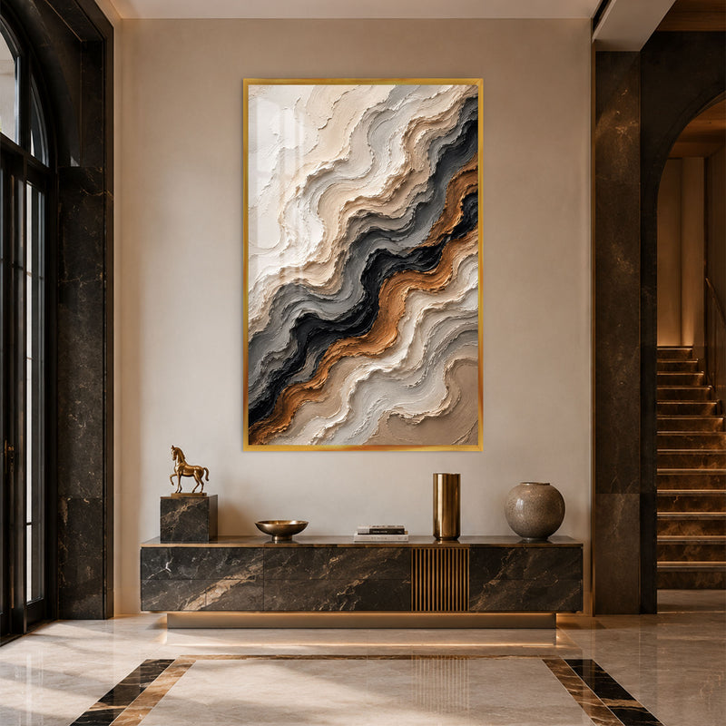 Gilded Earthflow with gold frame