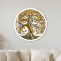 Golden Tree of Life with white frame