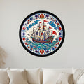 Ottoman Sailing Ship with black frame