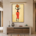 The Water Bearer with walnut frame