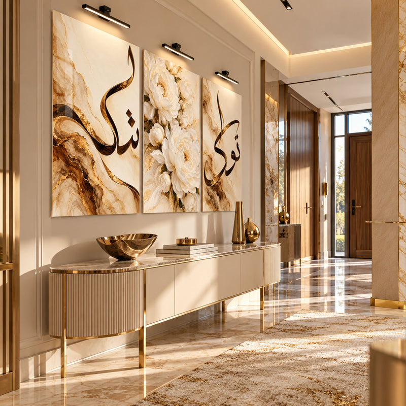Golden Calligraphy Floral lifestyle view