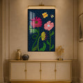 Dotted Midnight Garden with black frame