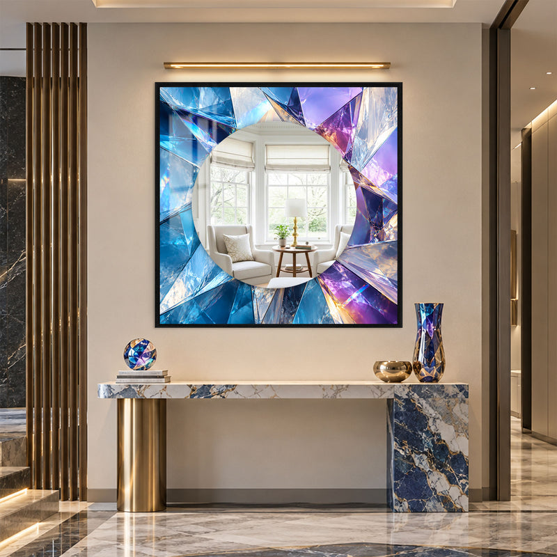 Prismatic Crystal Halo with gold frame