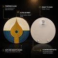 Golden Flame Horizon — tempered glass, ultra HD print, ready to hang