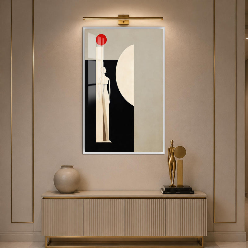 Figure Before The Moon with white frame