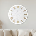 Gilded Roman Marble with white frame