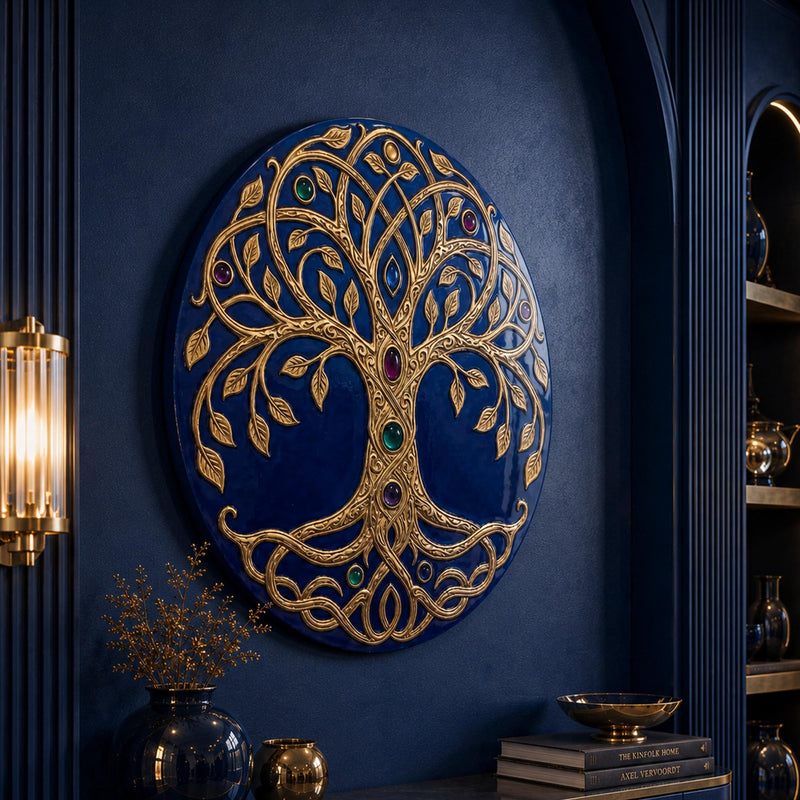 Sapphire Tree Of Life close-up angled detail