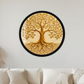 Golden Tree Of Life with black frame