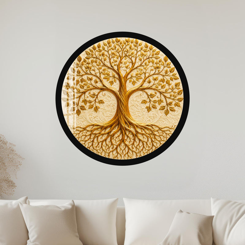 Golden Tree Of Life with black frame