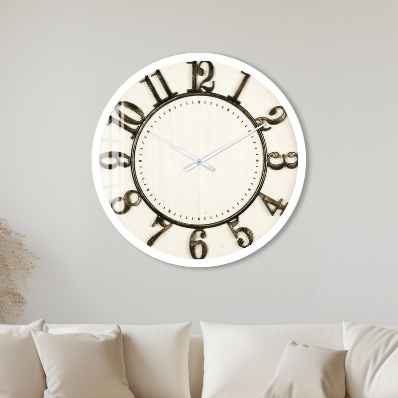 Vintage Bronze Numerals with white frame