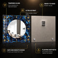 Celestial Compass — tempered glass, ultra HD print, ready to hang