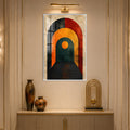 Retro Geometric Archway with white frame