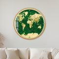 Emerald World Atlas with gold frame