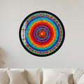 Rainbow Mosaic Bloom with black frame