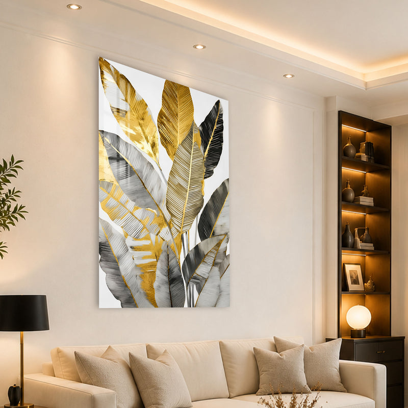 Gilded Tropical Leaves angled lifestyle view