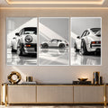 Classic Porsche with white frame