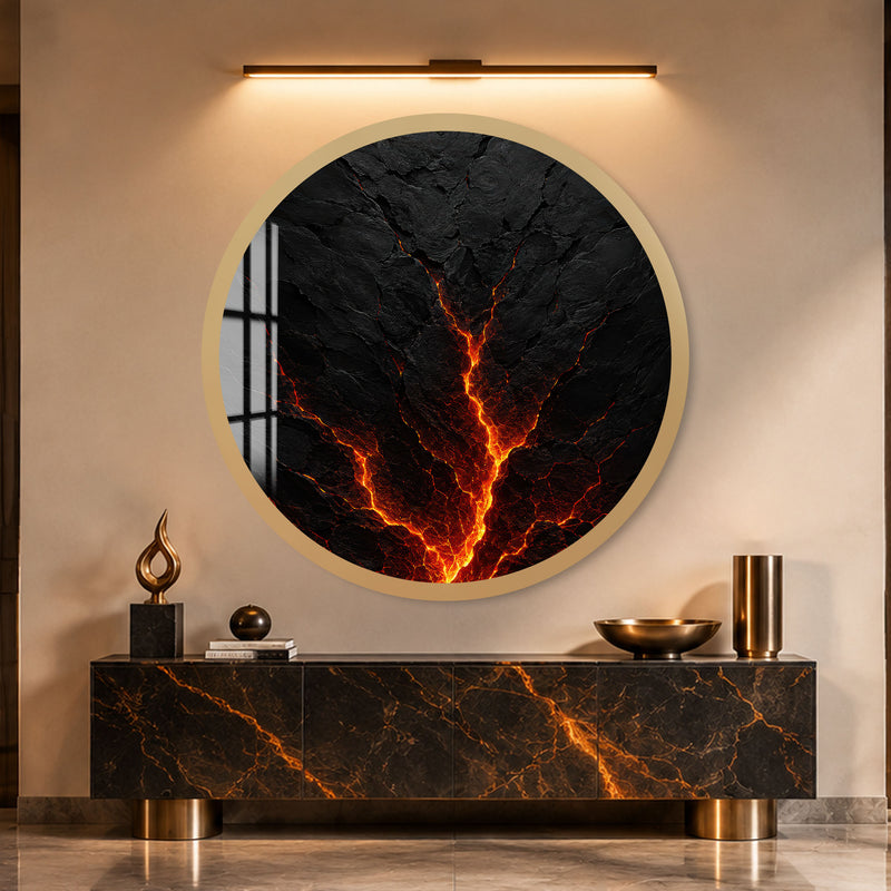 Molten Earth with gold frame