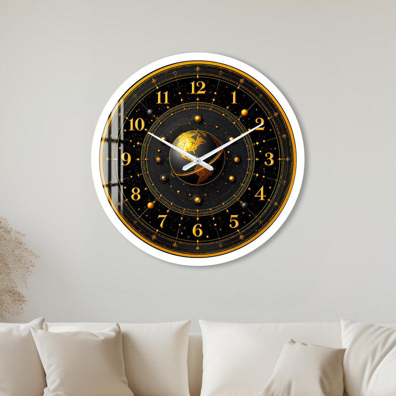 Golden Cosmic Orbit with white frame