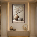 Zen Branch Still Life with walnut frame