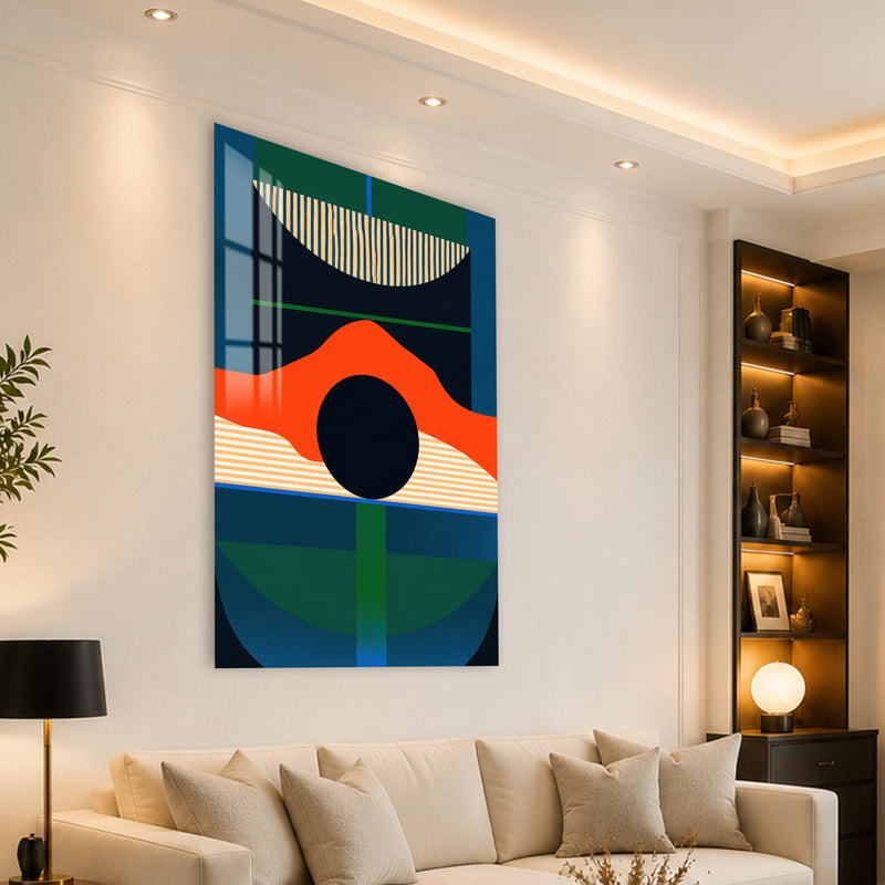 Artronauts Glass Print Modern Geometric Rhythm Glass Wall Art