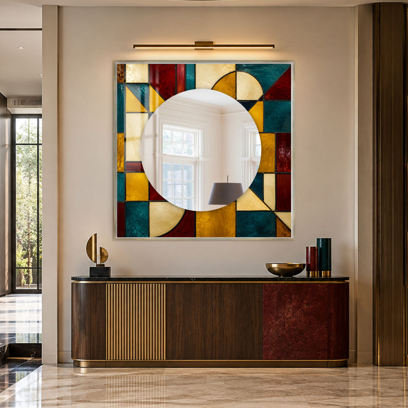 Jewel Mosaic with white frame