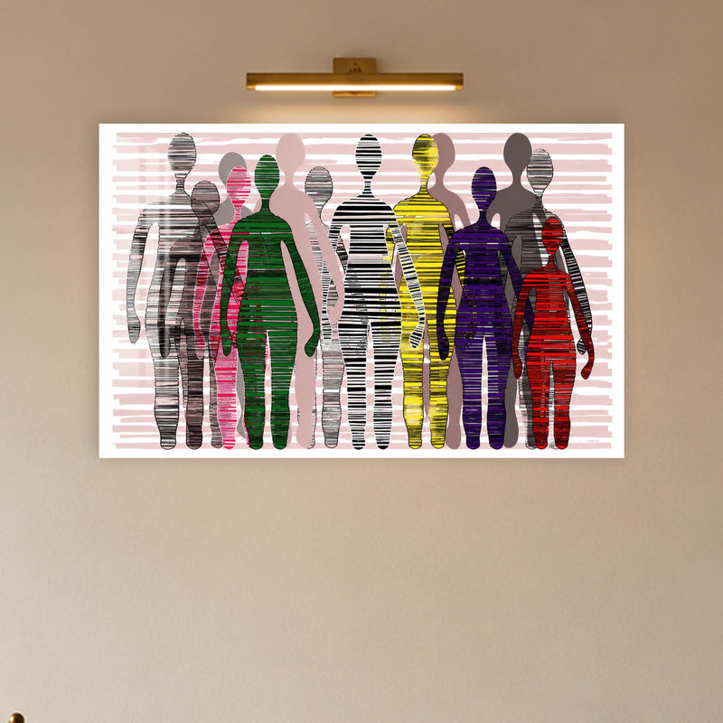 Crowd in Colour in a modern room