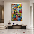 Urban Tribal Face with silver frame