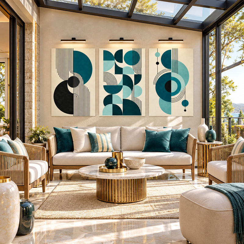 Teal Geometric lifestyle view