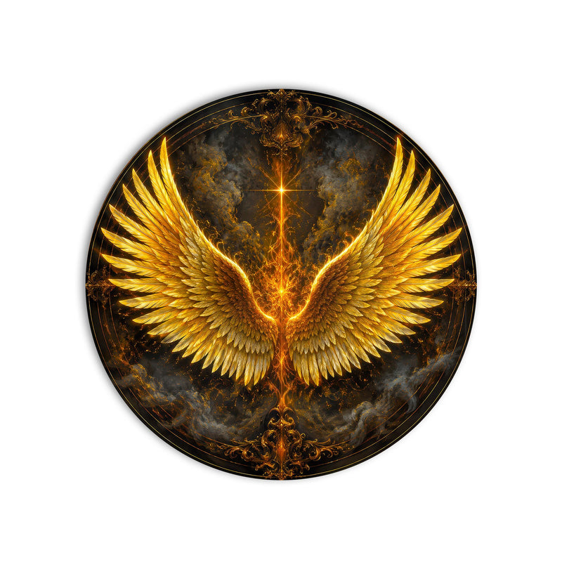 Golden Phoenix Wings product shot on white background