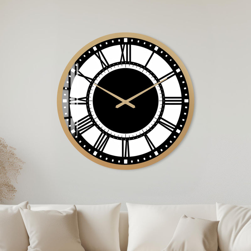 Classic Roman Numerals with gold frame