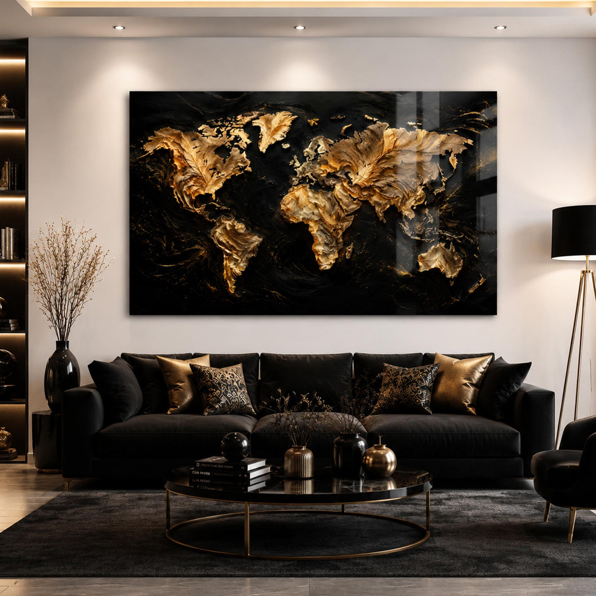 Golden World Map lifestyle view
