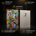 Urban Tribal Face — tempered glass, ultra HD print, ready to hang