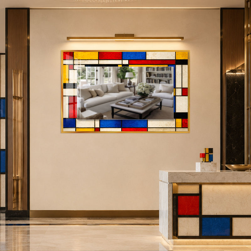 Mondrian Mosaic with black frame