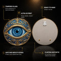 Ornate Gold Evil Eye — tempered glass, ultra HD print, ready to hang