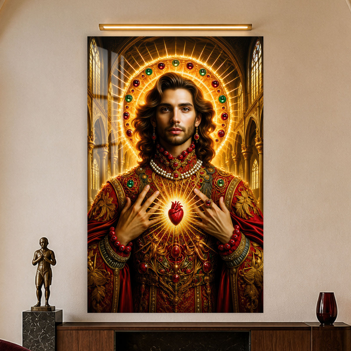 Sacred Heart Radiance in a modern room