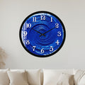 Blue Brushstroke Swirl with black frame