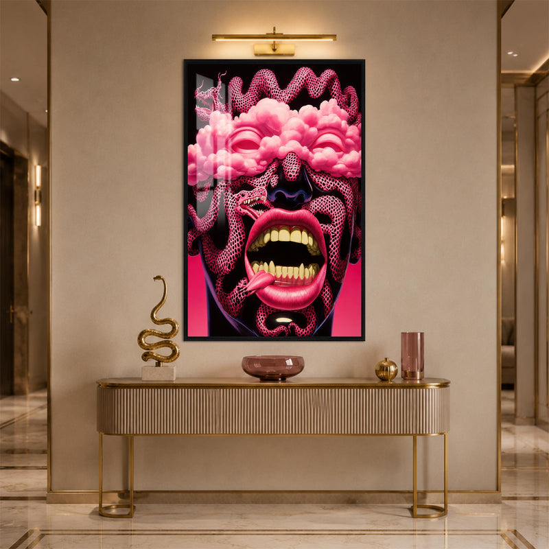 Neon Serpent Dream with black frame